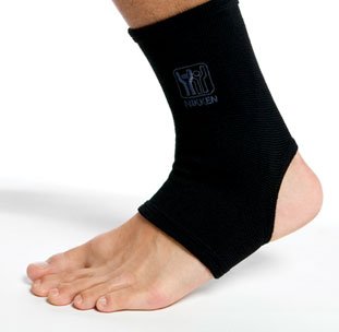1 Nikken Medium Ankle Sleeve 1821 - Black, Thin Elastic Support, Men Women Kids, Far Infrared, Compression, Brace, Sprained Swelling Injury Pain Relief & Recovery, Running Basketball Volleyball