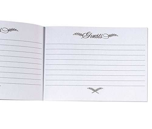 Lillian Rose White Simple Pleated Silk Wedding Guest Book