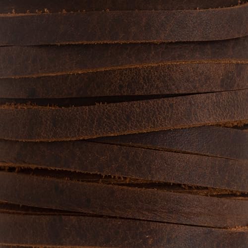 Tandy Leather Kodiak Lace 1/4" x 36 ft (6 mm x 10.9 m) Brown 5076-02