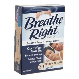 (120 Strips) Breathe Right Original Tan Large Nasal Strips