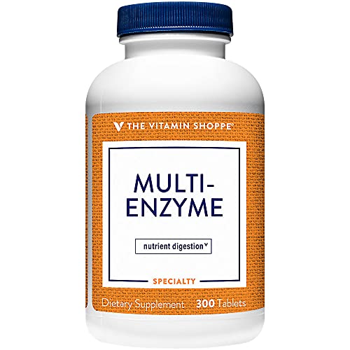 The Vitamin Shoppe Multi Enzyme - Helps Support The Digestion & Absorption of Protein, Carbs & Fat (300 Tablets)