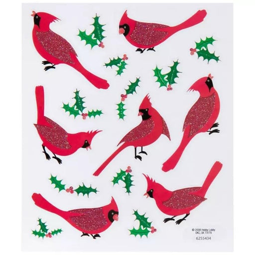 2 Sheets - Christmas Cardinals Stickers