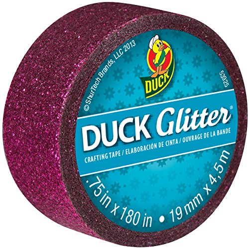 Shurtech GLTTR-82906 Duck Crafting Tape, .75x180-Inch, Hot Pink