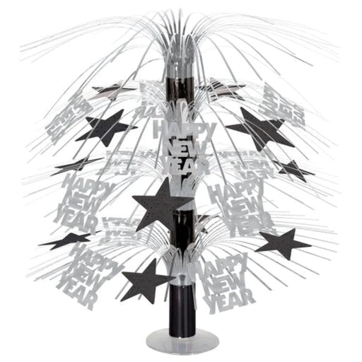 Beistle Happy New Year Black & Silver Cascade Centerpiece