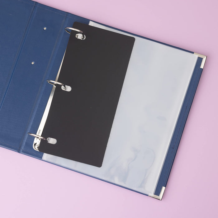 We R Memory Keepers 8.5x11 Cobalt Photo Album, Protect Memories and Photos, Soft, Acid-free Leather, Classy Decorative Spine Label, Snag-free Rings, Includes 5 Page Protectors