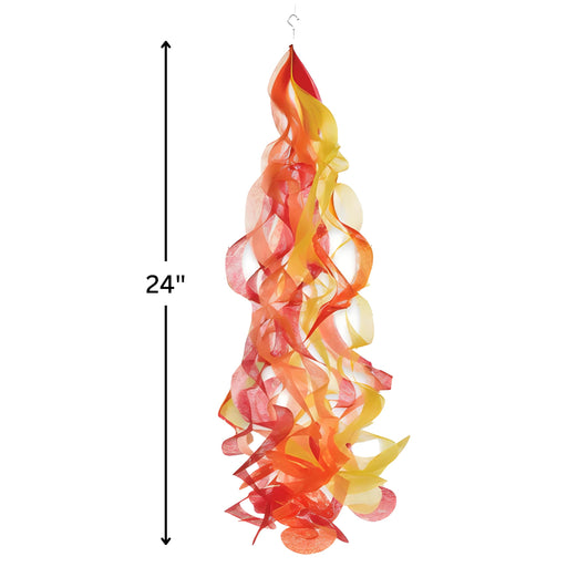 Vibrant First Responders Fire Paper Hanging Decorations - 24" (Pack of 20), Colorful Party Decorations, Perfect for Themed Events, Gatherings & Other Celebrations