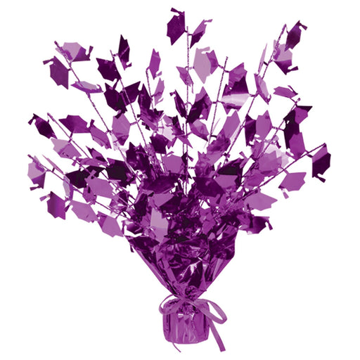 Graduate Cap Gleam 'N Burst Centerpiece (purple) Party Accessory  (1 count) (1/Pkg)