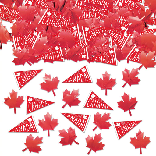 Red Canadian Pride Confetti Mix - 0.50 oz. (1 Pack) - Perfect for Parties & Festive Decorations