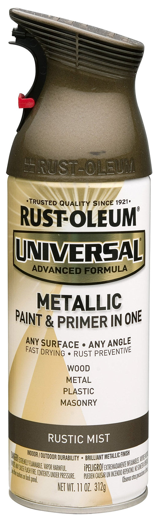 Rust-Oleum 261414 Universal All Surface Metallic Mist Spray Paint, 11 oz, Rustic Mist