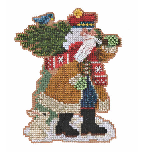 Mill Hill Douglas Fir Santa Beaded Counted Cross Stitch Ornament Kit 2022 Timberline Santas MH202232