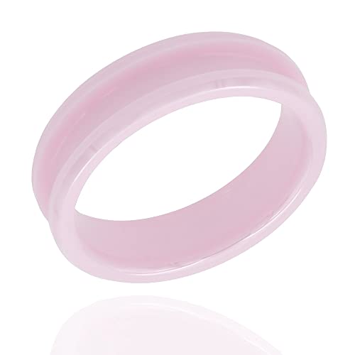 Wapiti Designs Ring Core Blank for Jewelry Inlay Making (6mm Pink Ceramic, 9.5)