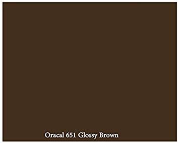 12" x 10 ft Roll of Glossy Oracal 651 Brown Adhesive-Backed Vinyl for Craft Cutters, Punches and Vinyl Sign Cutters by VinylXSticker