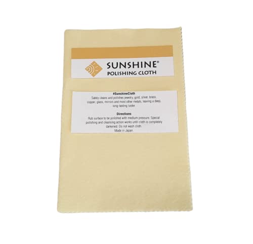 Sunshine Polishing Cloth for Sterling Silver, Gold, Brass and Copper Jewelry 5" x 7.5"