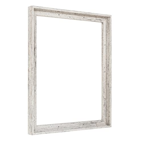 Pixy Canvas 9x12 inch Floater Frames for Canvas Paintings | Floater Frame for Stretched Canvas and Canvas Panels | 1-3/8" Thick for 3/4" Deep Canvas (Distressed White, 9 x 12 inch)