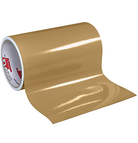 12" x 10 ft Roll of Glossy Oracal 651 Light Brown Adhesive-Backed Vinyl for Craft Cutters, Punches and Vinyl Sign Cutters by VinylXSticker