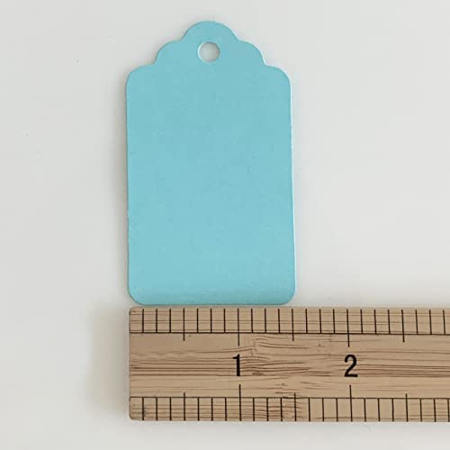 500pcs Blue Gift Wrap Tags, Price Tags,Hang Blank Marking Tags with String for Baby Shower Favors, Father's Day and Craft Homemade Gifts