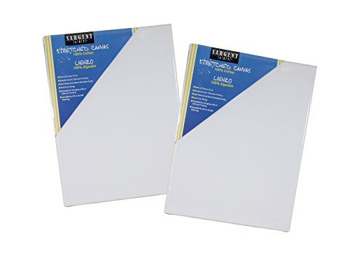 Sargent Art Value Pack 12 x 16 Inch Stretched Canvas Pack of 2, 2 Piece