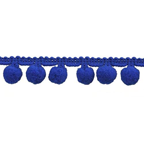 1 1/4 inch Pompom Fringe BP-101-04 Royal Blue, 10 Yard roll