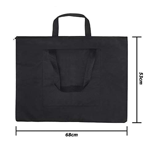 A2 Waterproof Canvas Drawing Painting Board Bag,Black Drawing Sketching Painting Art Carry Case Storage File Bag Sketchpad Portfolio Tote Handbag