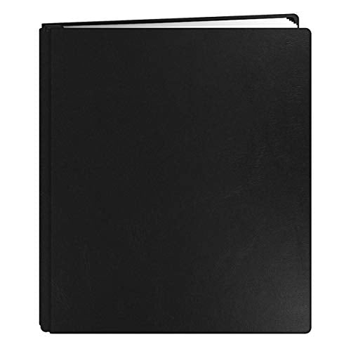 Pioneer Photo Albums 20-Page Family Treasures Deluxe Black Bonded Leather Cover Scrapbook for 8.5 x 11-Inch Pages