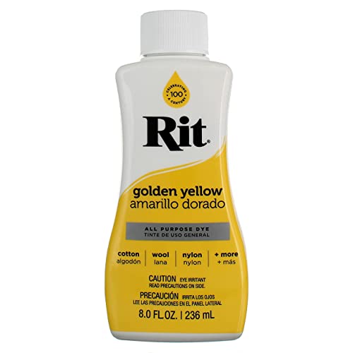Rit Dyes Golden Yellow Liquid 8 oz. Bottle [Pack of 4 ]