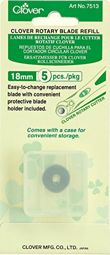 Clover Rotary Blade Refill Pack x 5, 18mm x5, Silver