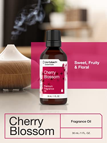 Cherry Blossom Fragrance Oil | 1 fl oz (30ml) | Premium Grade | for Diffusers, Candle and Soap Making, DIY Projects & More | by Horbaach