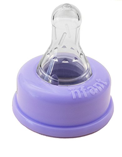 nfant | Slow Flow Nipple, Purple (6ml/min), 4-Pack