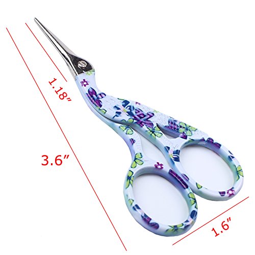 BIHRTC 3.6" Stainless Steel Sharp Tip Classic Stork Scissors Crane Design Sewing Scissors DIY Tools Dressmaker Shears Scissors for Embroidery, Craft, Needle Work, Art Work & Everyday Use