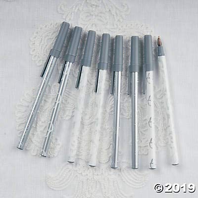 Fun Express Two Hearts Stick Pens for Wedding (bulk set of 24) Wedding Supplies
