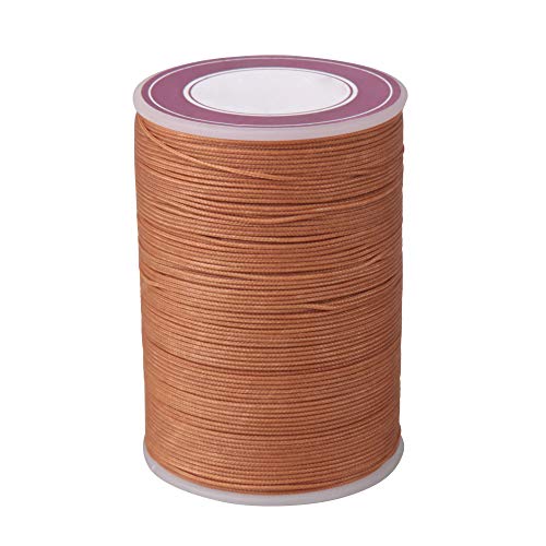 0.5mm 120m Polyester Waxed Line Leather Craft Sewing Wax Thread Cord (Light Brown)