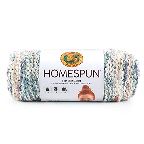 (1 Skein) Lion Brand Yarn Homespun Bulky Yarn, Tudor