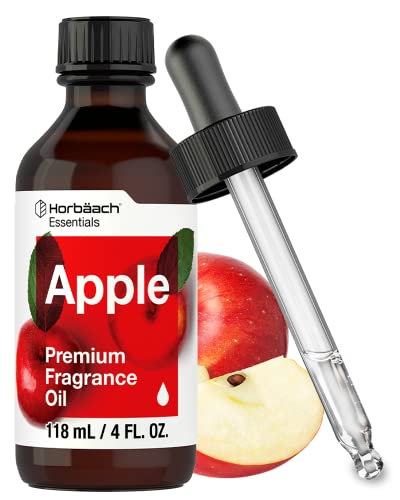 Apple Fragrance Oil | 4 fl oz (118ml) | Premium Grade | for Diffusers, Candle and Soap Making, DIY Projects & More | by Horbaach