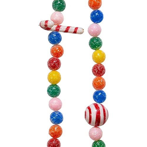 6-Foot Candy Cane and Candy Ball Garland