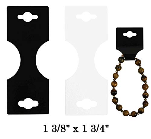 888 Display USA- 100-Piece Black 3 1/2" x 1 3/8" Fold Over Display Neclacke/Bracelet Cards