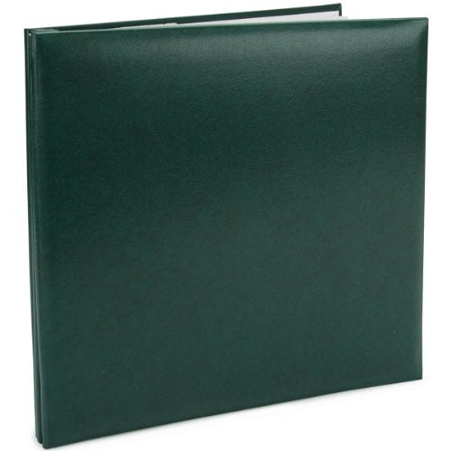 Pioneer Leatherette Postbound Album 12-Inch by 12-Inch, Green