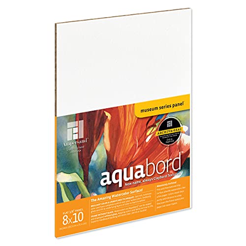 Ampersand Art Supply Watercolor Painting Panel: Museum Series Aquabord, White, 8x10