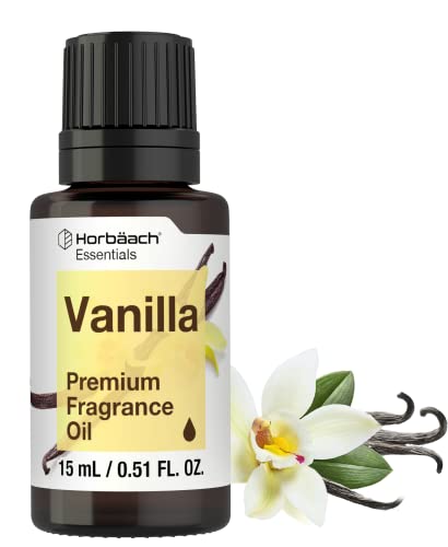 Vanilla Fragrance Oil | 0.51 Fl Oz (15 mL) | Premium Grade | for Diffusers, Candle and Soap Making, DIY Projects & More | by Horbaach
