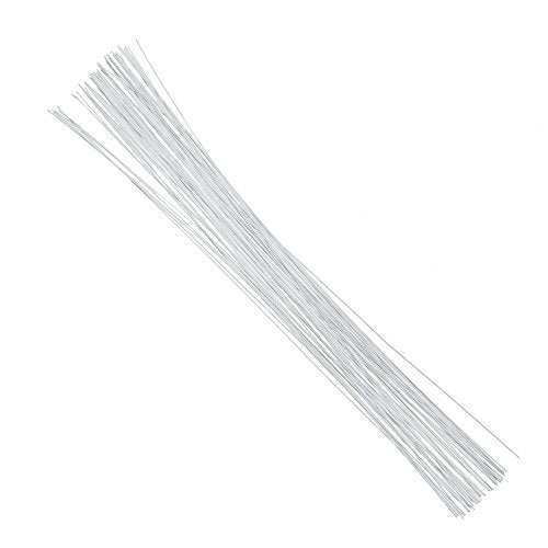 Decora 24 Gauge White Floral Wire 16 inch,50/Package