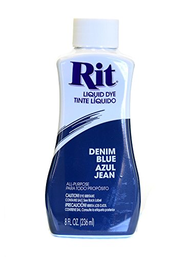 Rit Dyes Denim Blue Liquid 8 oz. Bottle [Pack of 6 ]
