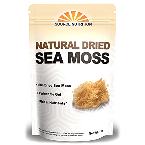 1 lb Wild Crafted Raw Sea Moss - Perfect for Gel & Smoothies, Clean Ocean Harvest, Hand Picked & Sun Dried - Bulk Irish Moss Superfood