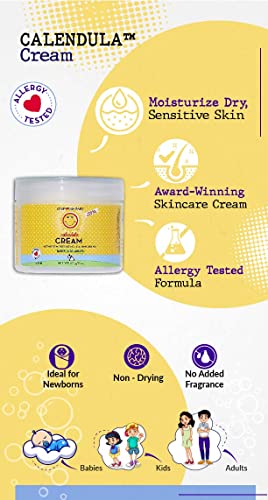 California Baby Calendula Cream | 100% Plant-Based (USDA Certified) | Allergy Friendly Baby Cream | Super Soothing Moisturizer for Dry, Sensitive Skin | 2 oz