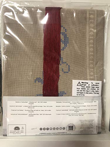 Vervaco Cross Stitch Table Runner Kit Red Decoration 16" x 40"