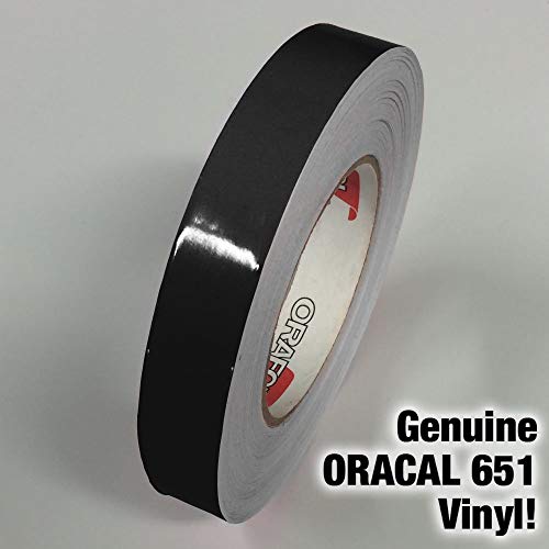 ORACAL 651 Gloss Black Adhesive Vinyl Pinstripe Detailing Tape (1/2" x 30ft)