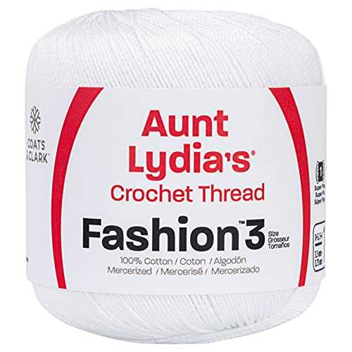 Aunt Lydia Fashion Crochet Thread, White