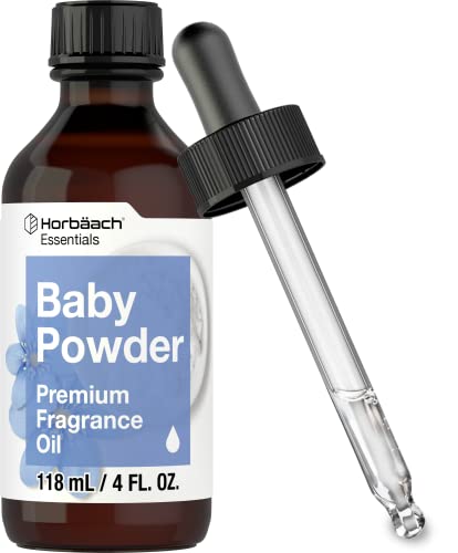Baby Powder Fragrance Oil | 4 fl oz (118ml) | Premium Grade | for Diffusers, Candle and Soap Making, DIY Projects & More | by Horbaach