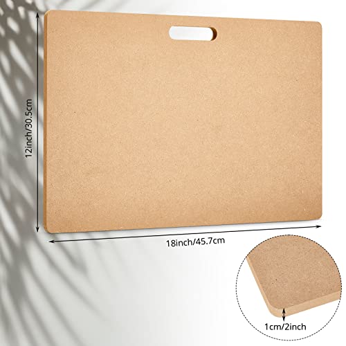 Portable Clay Wedging Board Clay Board with Built in Handle Wooden Mat Mud Board for Clay Crafts Arts Making, 12 x 18 Inch (1 Piece)