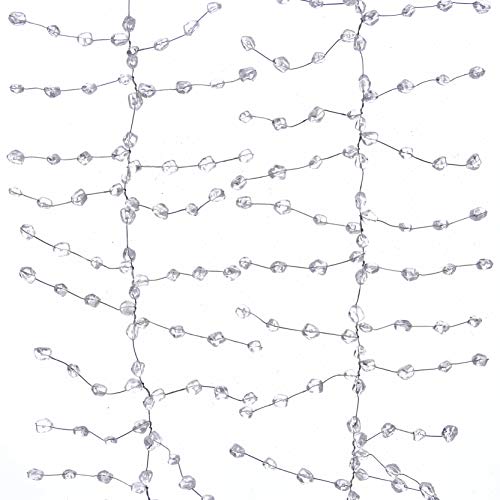 Kurt Adler 6' Plastic Ice Wire Clear Garland (Clear, 1 Pack)