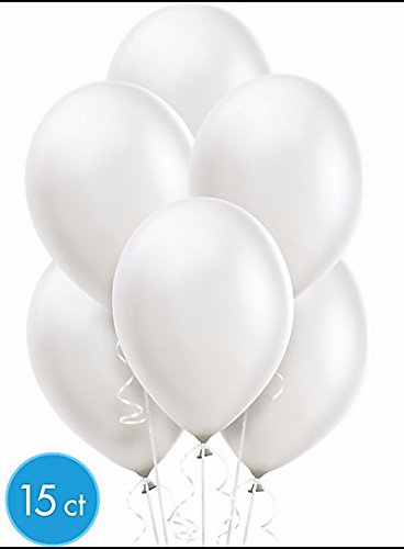 White Pearl Latex Balloons - 12" (Pack Of 15) - Ideal For Elegant Celebrations & Events, Weddings, Birthdays & Anniversaries