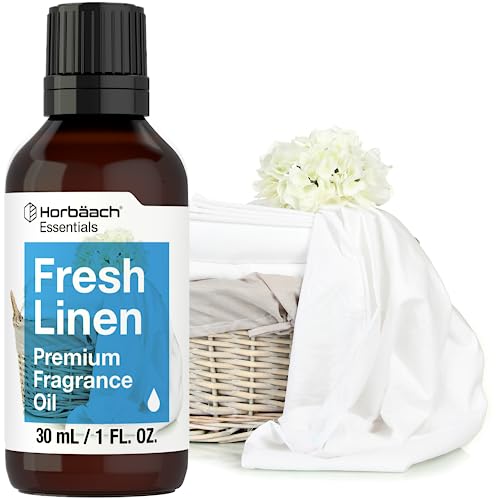 Fresh Linen Fragrance Oil | 1 fl oz (30ml) | Premium Grade | for Diffusers, Candle and Soap Making, DIY Projects & More | by Horbaach